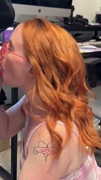 Redhead Teacher Bursts Out Laughing While Sucking His Small Cock