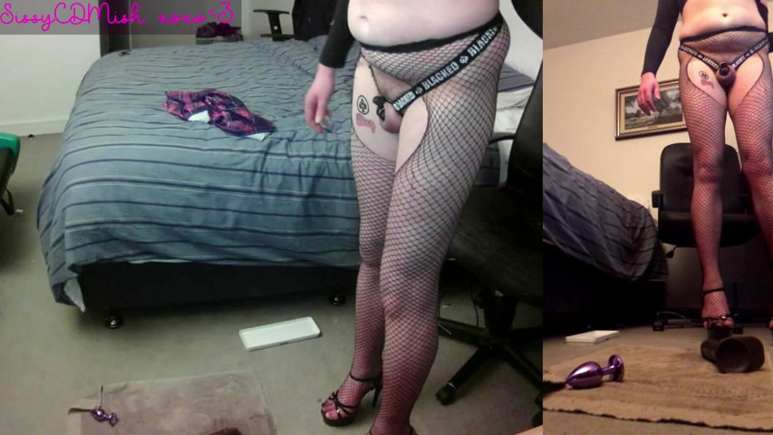 Sissycdmish - Bouncing on My New BBC Dildo (Sissycdmish)