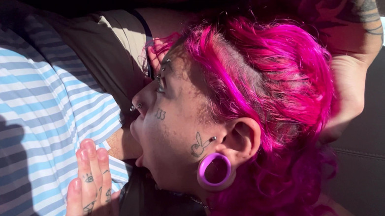 Nali Marie: Max Steele POV Car Ride Blowjob Sloppy Toppy Road Trip...
