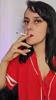 Hot Teen Smoking Deep Breathing Heavily Long Puffs Cigarrets