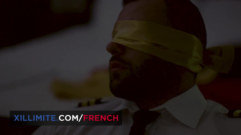 French girls at work: Trio en el hotel con 2 azafatas sexys