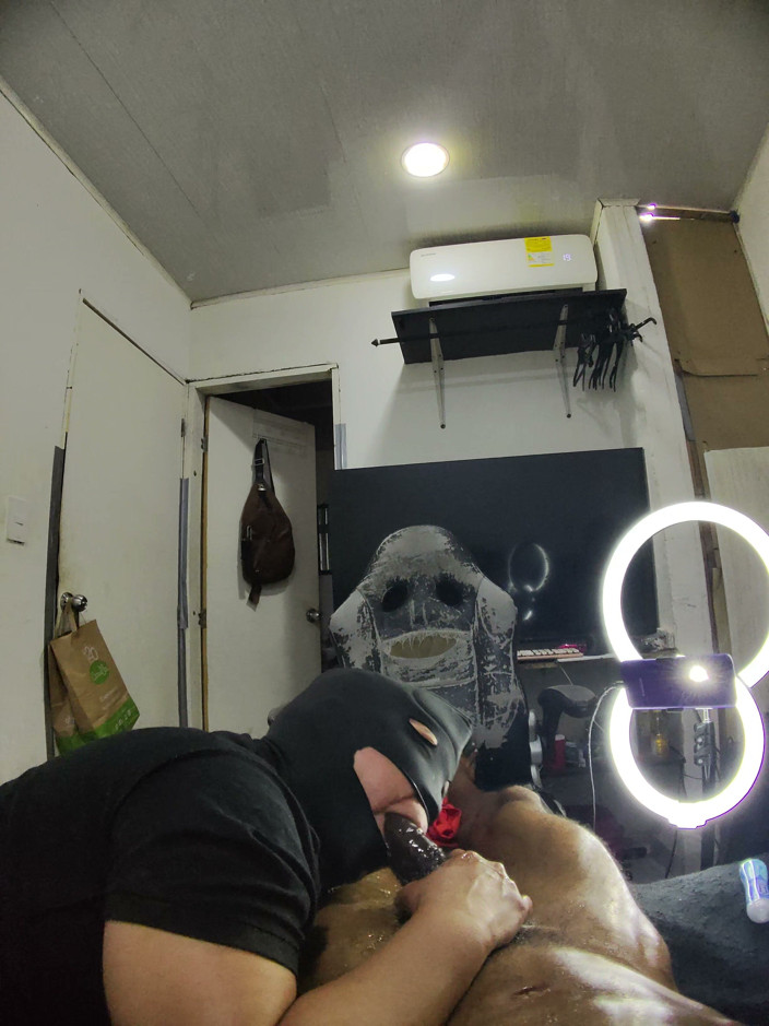 Cum-lobian dickdrainers: Throat Champ Black Mask 5
