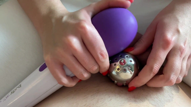 RussianQOS: Massive Ruined Orgasm in Chastity Cum Shot, Cum and Clean...