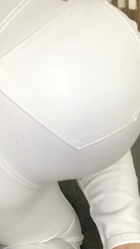 White Jean Couch Fart Destroys
