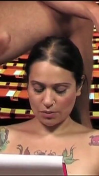 Pig Italia is recording the online broadcast while she is being offered a live couple fuck