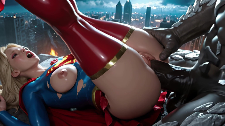 Short Love AI: Pengorbanan Heroine - Menyelamatkan Bandar Dengan Pepek Ketatnya - Ai 3D Dihasilkan