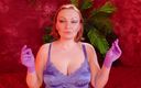 Arya Grander: Fioletowe rękawiczki nitrylowe Asmr Video (Arya Grander)