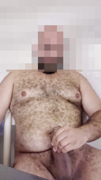 Horny Bear Cub Jerks off Thick Uncut Cock and Shoots a Huge Load