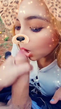 Blonde Latina Sucking Cock