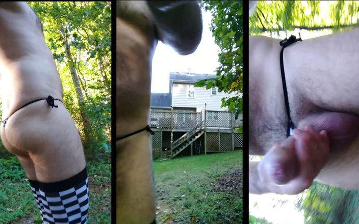 Jon Screcrow: Jon Scarecrow up Close Booty Shots Panty Fetish Big Cumshot