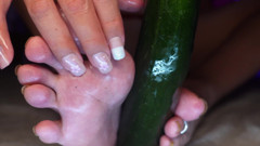 I'll Keep Playing with My Dildo While You Cum on My Feet