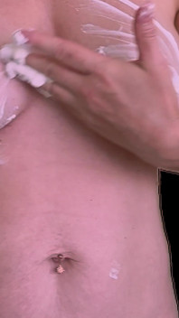 Wifey Loves to Clean Her Perfect Tits