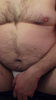 Stepdad in White Briefs Jerking off Cum Show on Hamster