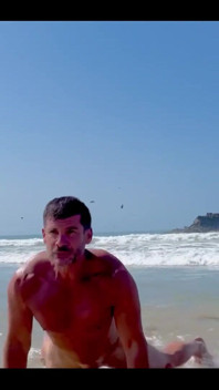 Naked Workout in Zipolite Mexico. Jumping Jacks with a Sprawl