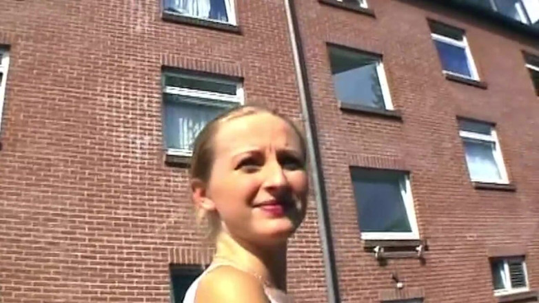 German bitch hunter: Public Blowjob Tease and Sloppy Fingering Explosion