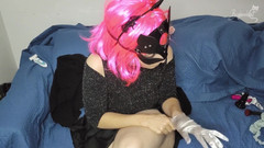 BigBoobCat: 私のアソコマスクが私をとてもいたずらにする!今、自分で触ってる