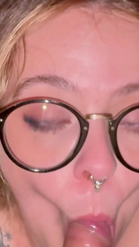 I Love Seeing How Crazy Dom Goes When I Give Him a Sloppy Blowjob with Glasses on