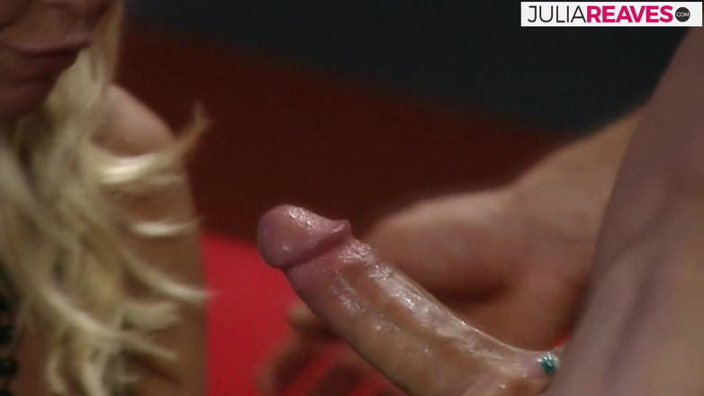 Fuck HQ: Horny blonde fingers pussy while getting fucked by a monster...