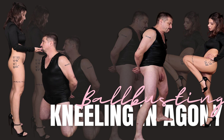 Kneeling in Agony - Ballbusting (Alexa Creed)