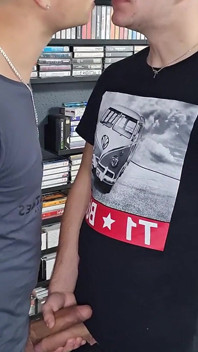 Gay Boyfriends Smoking and Stroking Their Big Dicks