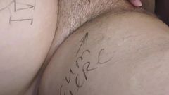 Two Fat Guys Cumming Masturbate and Cumming on Slut Wife Pussy and Belly After Sex - Milky Mari
