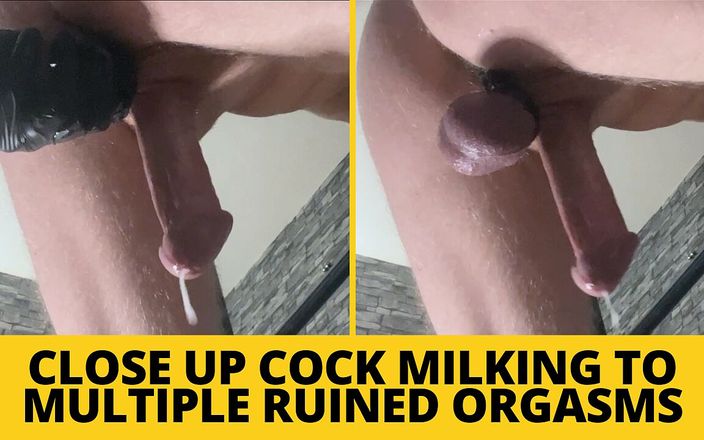 Mistress BJQueen: Närbild återhållen kuk mjölkar till flera förstörda orgasmer