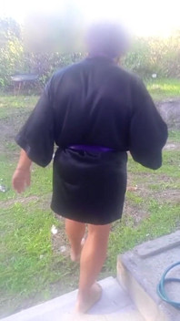 Mature MILF Walking Naked Outdoors