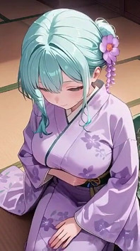 Déesse du kimono violet ! Je ne peux pas gérer l’humidité sous la porte Rouge Torii