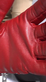 Intense Sniffing of My Red Leather Gloves, Lady Victoria Valente