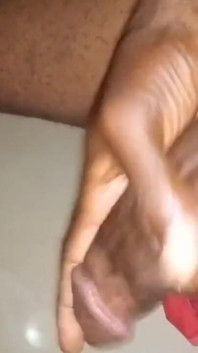 Huge Black Dick Displayed and Masterbating