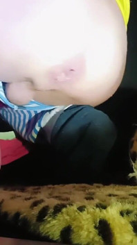 Young Skinny Girl in Pajamas Opens Her Ass Until Foam Comes Out Extreme Anal