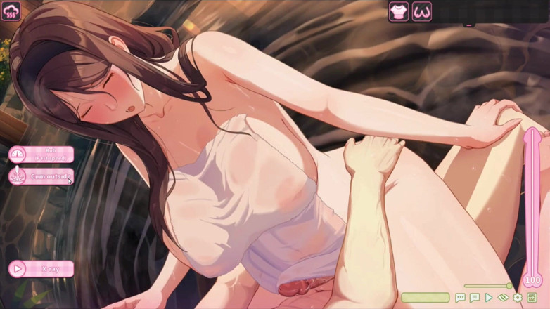 NSFWOtaku: 変態ゲーム - サマークローバー - かすみの温泉親密セックスシーン