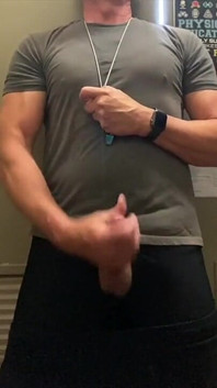 Jockdad87 Unloads His Cum in the Equipment Closet Agaion