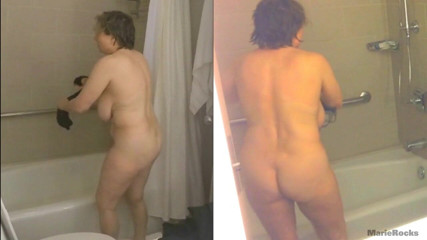 MarieRocks: Curvy GILF is naked in the bathroom again