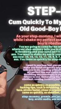 Ai Step-mommy Femdom Audo Session: Cum Quickly to My Ass Claps My Good-boy Premature Ejaculator.