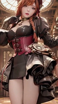 Steampunk Duchess! สาวเครื่องจักรกลผมแดงหยอกล้อในโถงเกียร์