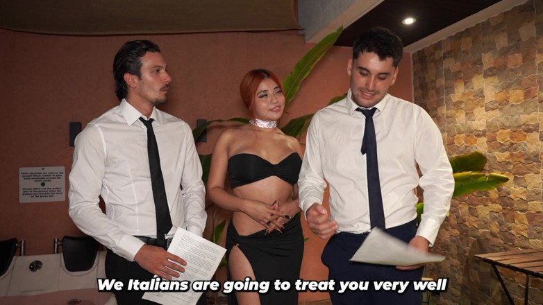 Celeste Alba: The Slut Celeste Alba Shares a Bed with a Pair...