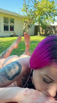 Backyard Blowjob