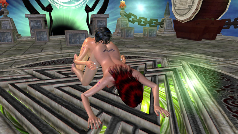 TransLure: Animované 3D kreslené porno - krásná dívka a velká prsa shemale si...