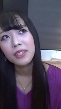 Long haired Japanese babe gets creampied