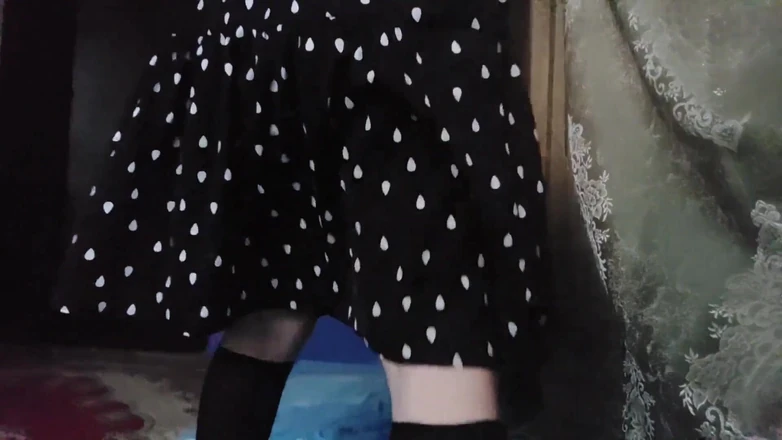 Sissy Using Bathroom at Friends House Makes Her Self Cum a Mess Everywhere