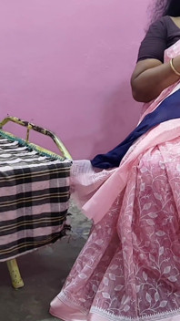 Tamil Stepaunty Was Sitting on the Chair and Working I Gently Stroked Her Thigh and Sucked so Many Breasts and Had Hot Sex with Her