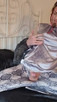 Satisfactory Satin Wank After a Day Out