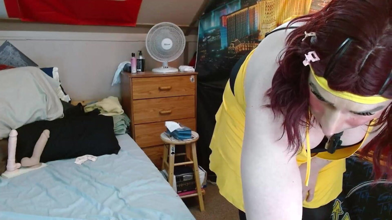 CosmicJones88: Sissy Bitch Teases shaking its fat ass and playing with...