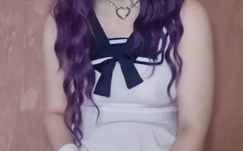 Kitten Enjoys Playing with Her Pearl Dildo
