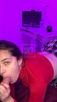 I Fucked My College Roommate in a College girl Skirt and Came in Her Pussy Without a Condom
