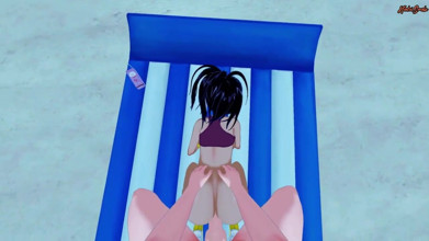 Kale gets fucked at the beach from your POV, titty fuck and missionary creampie - Dragon ball Hentai.