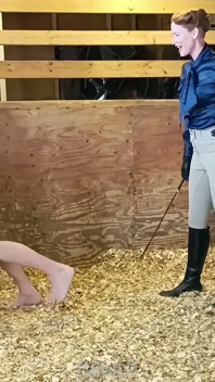 Sadistic Stables Sack Smashing Extreme Ballbusting and Cropping Punishment