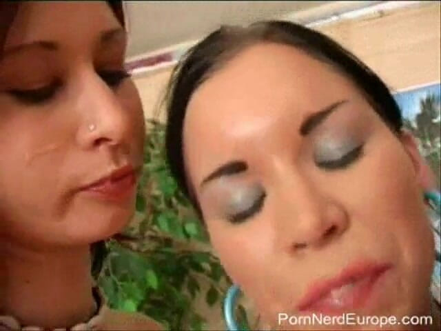 Porn Nerd Europe: Hardcore pussy ramming for two friends