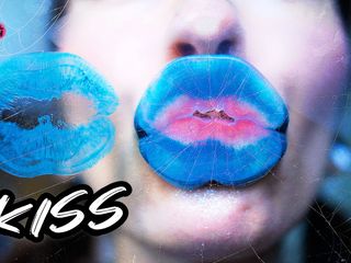 Rarible Diamond: Goth Girl Kisses with Big Blue Naughty Lips
